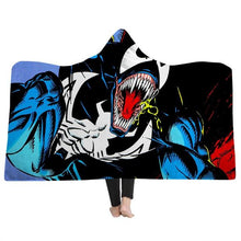 Load image into Gallery viewer, 3D Cool dark venom print thick warm blanket