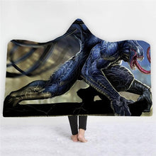 Load image into Gallery viewer, 3D Cool dark venom print thick warm blanket