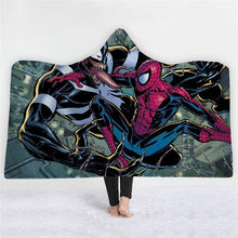 Load image into Gallery viewer, 3D Cool dark venom print thick warm blanket