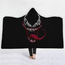 Load image into Gallery viewer, 3D Cool dark venom print thick warm blanket