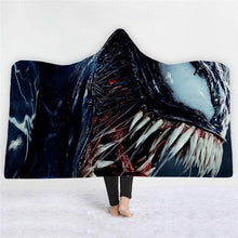 Load image into Gallery viewer, 3D Cool dark venom print thick warm blanket