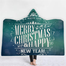 Load image into Gallery viewer, 3D Christmas card printing nightgown Blanket