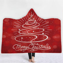 Load image into Gallery viewer, 3D Christmas card printing nightgown Blanket