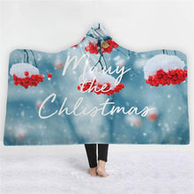 Load image into Gallery viewer, 3D Christmas card printing nightgown Blanket