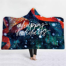 Load image into Gallery viewer, 3D Christmas card printing nightgown Blanket