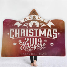 Load image into Gallery viewer, 3D Christmas card printing nightgown Blanket