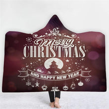 Load image into Gallery viewer, 3D Christmas card printing nightgown Blanket