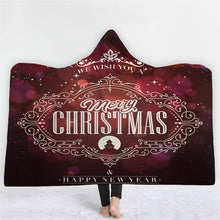 Load image into Gallery viewer, 3D Christmas card printing nightgown Blanket
