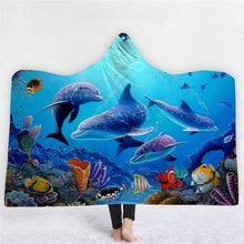 Load image into Gallery viewer, 3D Dolphin Blanket V8