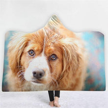 Load image into Gallery viewer, 3D Best friend cute dog print cloak blanket thick warm warm robe