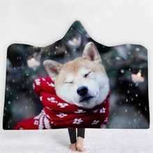 Load image into Gallery viewer, 3D Best friend cute dog print cloak blanket thick warm warm robe