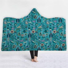 Load image into Gallery viewer, 3D Cool owl print fashion padded cloak sleeping blanket hooded nightgown
