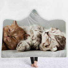 Load image into Gallery viewer, 3D Cute nightgown cat print fashion sleeping blanket cloak