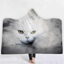 Load image into Gallery viewer, 3D Cute nightgown cat print fashion sleeping blanket cloak