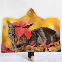 Load image into Gallery viewer, 3D Cute nightgown cat print fashion sleeping blanket cloak