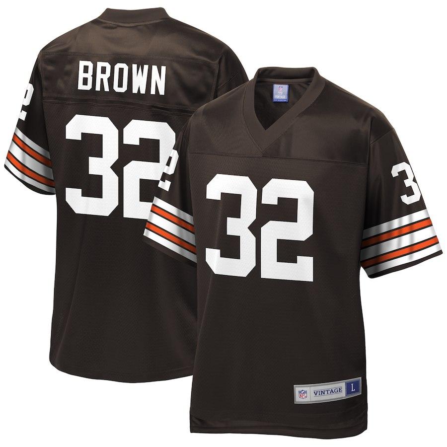 Men's Cleveland Browns Jim Brown NFL Pro Line Brown Retired Player Jersey