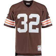Load image into Gallery viewer, Men&#39;s Cleveland Browns Jim Brown Mitchell &amp; Ness Brown Retired Player Replica Jersey