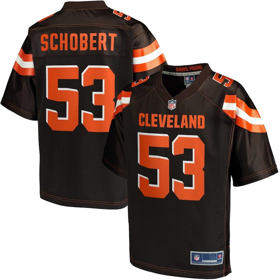 Men's Cleveland Browns Joe Schobert NFL Pro Line Brown Player Jersey