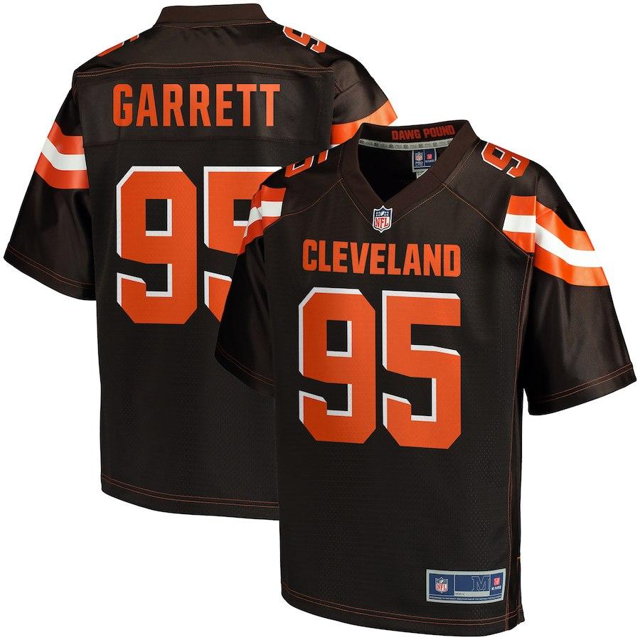 Men's Cleveland Browns Myles Garrett NFL Pro Line Brown Player Jersey