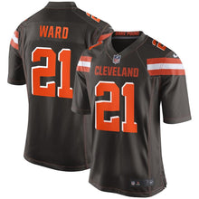 Load image into Gallery viewer, Men&#39;s Cleveland Browns Denzel Ward Nike Brown Game Jersey
