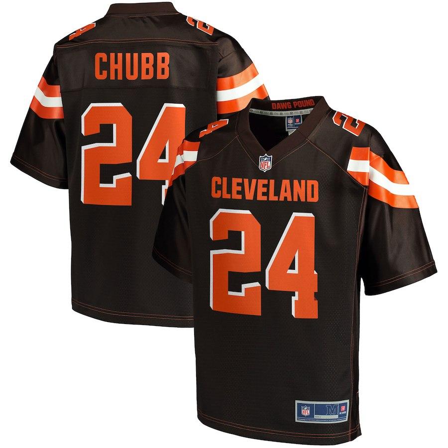 Men's Cleveland Browns Nick Chubb NFL Pro Line Brown Player Jersey